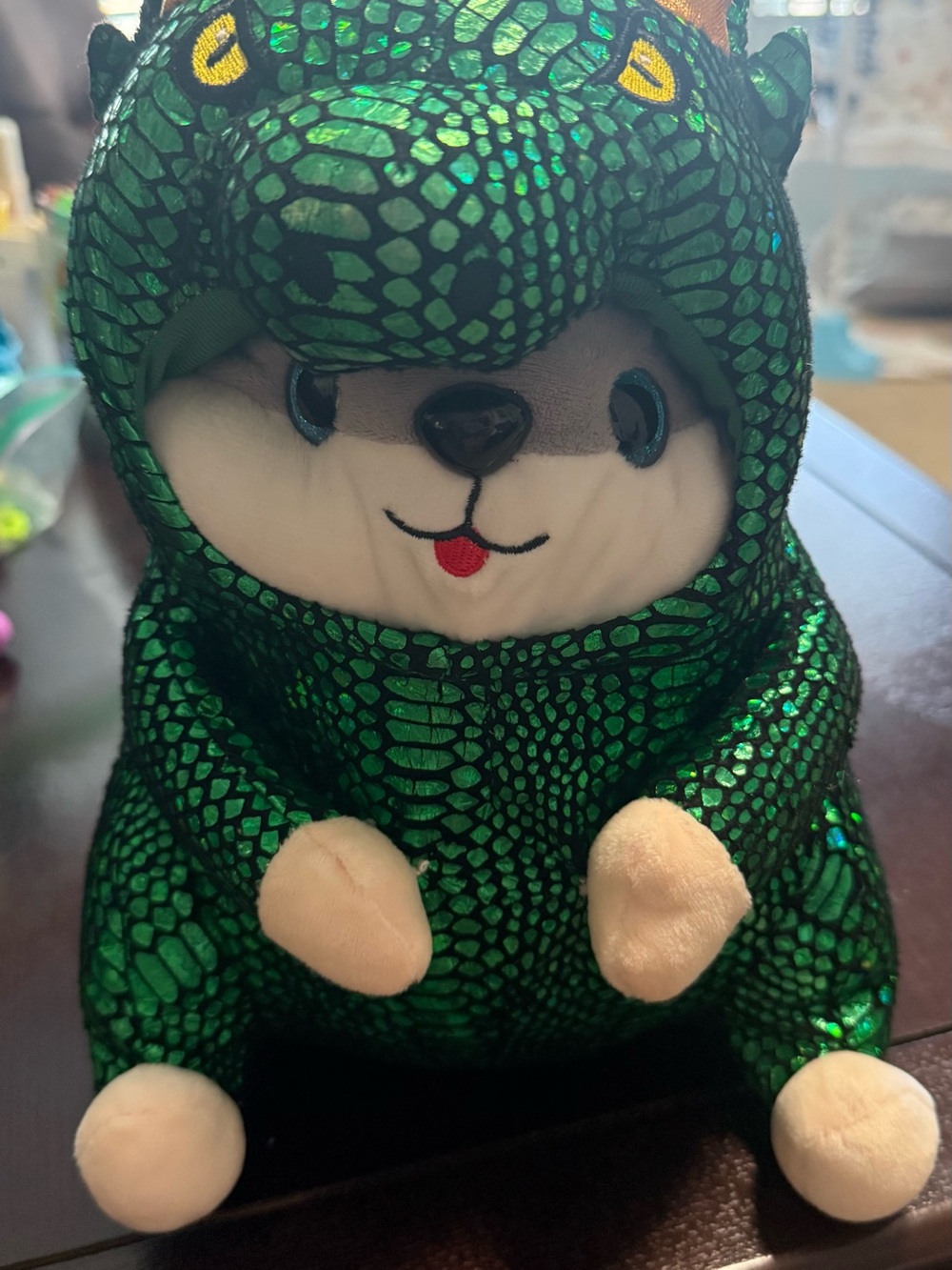 Nanco Belly  Green Plush Pet Costume Stuffed Animal Hoodie